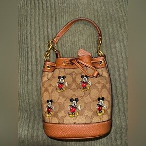 AUTHENTIC Disney x Coach Mini Dempsey Bucket Bag
